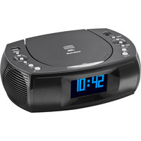Karcher UR 1309D, Radiowecker schwarz, DAB+/UKW-Radio, CD/MP3-Player, USB