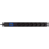 BlueWalker PowerWalker PDU LC-10A 7x CEE 7/3 (IEC C14 Input), Stromversorgung schwarz