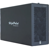 HighPoint RocketStor 8631D, Tower-Gehäuse schwarz, 1.300 Watt,  PCIe 5.0 x16 2nd Gen eGPU Exp.