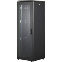 Digitus Netzwerkschrank Unique Serie - 600x600 mm (BxT), IT-Schrank schwarz, 36 Höheneinheiten