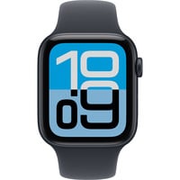 Apple Watch SE 3, Smartwatch schwarz, Aluminium, 44 mm, Sportarmband mitternacht S/M, Cellular