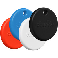 Chipolo POP Tracker 4er Set, Ortungstracker 4 Tracker in schwarz, rot, weiß, blau