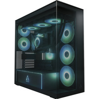 ARCTIC Xtender VG , Tower-Gehäuse schwarz (matt), Tempered Glass x 2 (getönt)