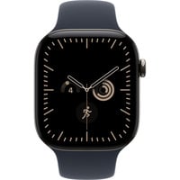 Apple Watch Series 12, Smartwatch Titan Natur, 46 mm, Sportarmband Navyblau, M/L, Cellular