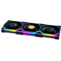 Lian Li UNI FAN SL120 LCD Wireless, Gehäuselüfter schwarz, 3er-Pack inkl. Controller, Reverse, 120 mm