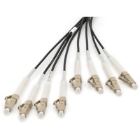 Digitus Glasfaser Universal Breakout Kabel, Duplex, LC/UPC Stecker, Multimode OM4 schwarz, 75 Meter, vorkonfektioniert