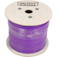 Digitus Professional Cat.6 F/UTP Verlegekabel simplex, Cca violett, 500 Meter Trommel