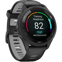 Garmin Forerunner 265, Smartwatch schwarz/hellgrau, 46 mm, Silikon-Armband