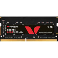 Verbatim SO-DIMM 16 GB DDR4-3200, Arbeitsspeicher schwarz, 30110