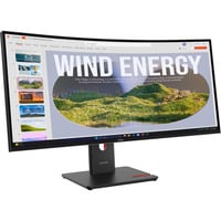 Lenovo ThinkVision T34WD-40, LED-Monitor 86.4 cm (34 Zoll), schwarz, WQHD, VA, Curved, USB-C, HDMI, DP, USB-Hub, 120Hz Panel