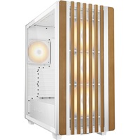 Sharkoon Rebel C70G RGB , Tower-Gehäuse weiß/holz, Tempered Glass
