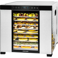 Rommelsbacher Dörrautomat DA 1050 edelstahl/schwarz, 1.100 Watt, Dörrfläche 39,4cm x 38cm pro Ebene
