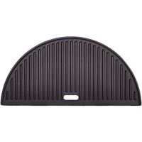 Kamado Joe Gusseisen Grillplatte halbrund CJ, Grillrost schwarz, für Kamado Joe Classic