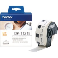 Brother Etikettenrolle DK-11218, Schriftband Etiketten-Durchmesser: 24 mm, weiß